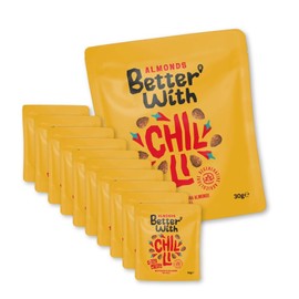 Better With Chilli Almonds, Bold Heat With a Satisfying Crunch Snack, 30 g (Pack of 10)