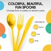 Exquisite Yellow Plastic Spoons 50 Pieces Yellow Spoons Disposable Utensils