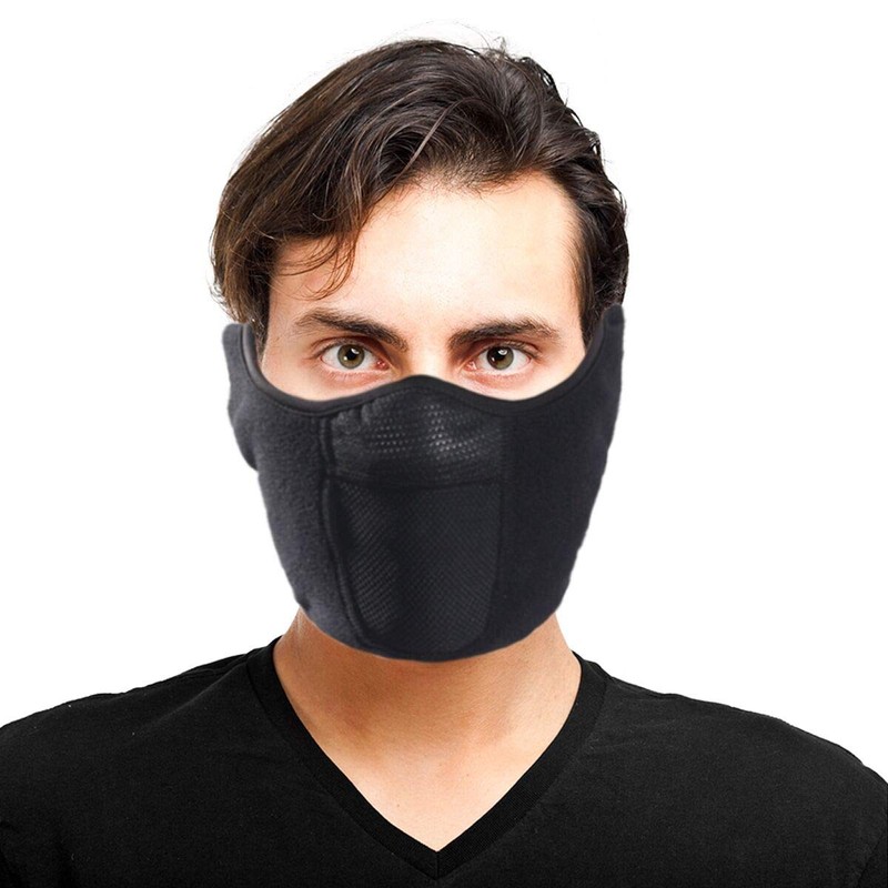 Balaclava Half Face Mask Adjustable Fastener Windproof Men Women for