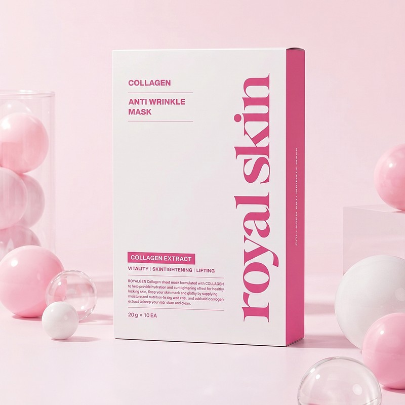 Royal Skin Collagen Anti-Wrinkle Mask Pack, 1 pack per day,