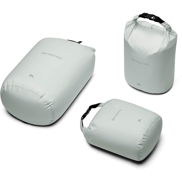 BeeNesting Ultralight Dry Bag Set for Backpacking, Waterproof Dry Bag