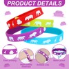 Tondiamo 48 Pcs Noah's Ark Rubber Bracelets Bulk Christian Rubber