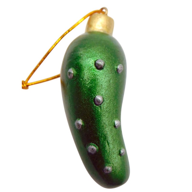Pickle Ornament Deluxe Boxed Set Christmas Tradition Decoration Handpainted Polyresin