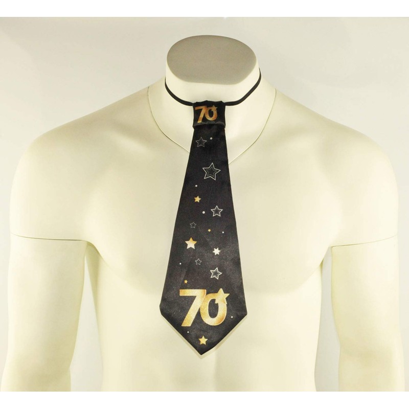 Happium Happy Birthday Black Gold Tie - Party By Age
