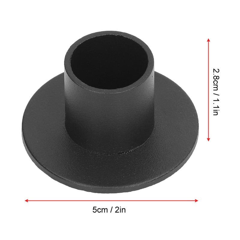6Pcs Black Taper Candle Holder Matte Candle Candlestick Holder Stand