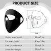 Reusable Face Mask, Black, Breathable Design with Ventilation Holes (Black