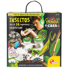 Colorbaby Lisciani 47633 I'm A Genius, Science Laboratory, 50 Scientific Experiments with Insects, Includes Net, Tweezers, Magnifying Glass, Educational Toy, Home Science Toy for Children