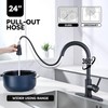 Arofa Kitchen Faucet with Soap Dispenser, Stainless Steel Kitchen Sink