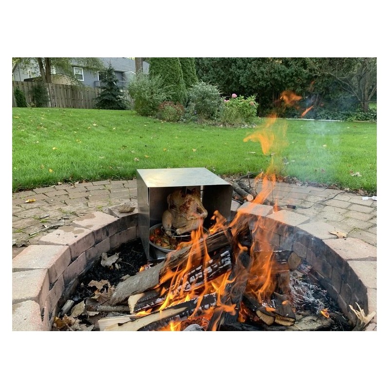 Fire Centric Cooking Outdoor Vertical Rotisserie for Gyros, Shawarma, Kababs,