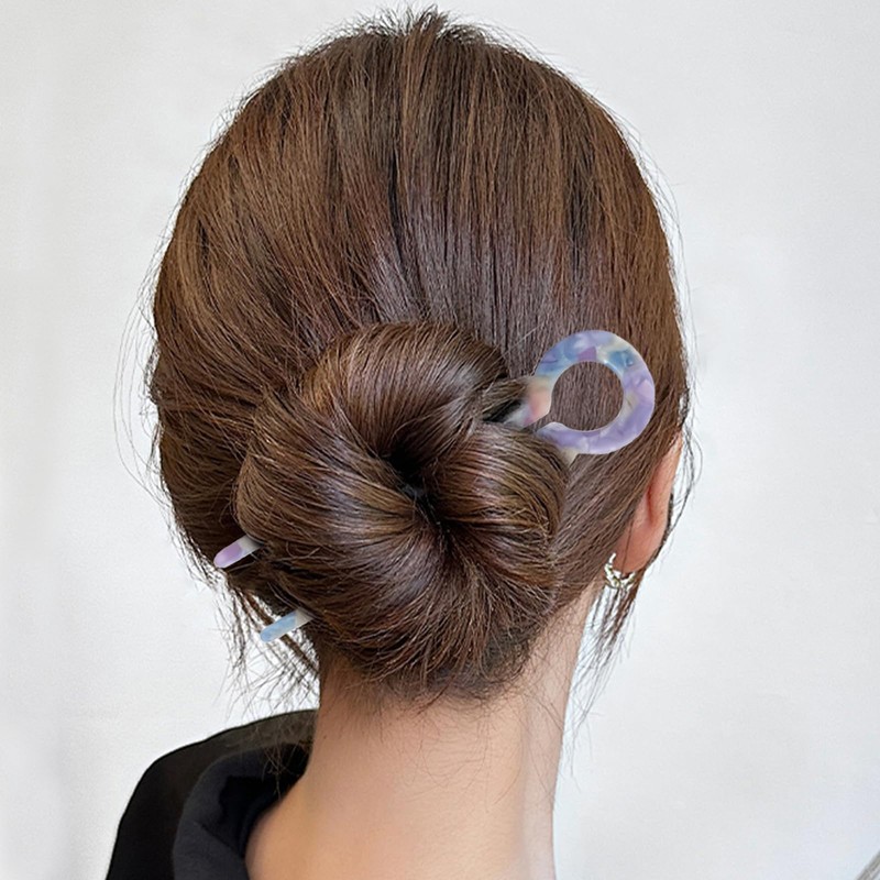 4PCS U-Shaped French Hair Pins for Women - Acetate Hair