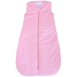 BABYINABAG Warm 2.5 Tog Quilted Winter Model Baby Sleeping Bag and Sack, Plush Minky Dot for Infants and Toddlers (Large (22 mos - 3T))