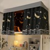 Qubanda 2Pcs Bunk Bed Curtains Privacy Blackout Cloth Men Women