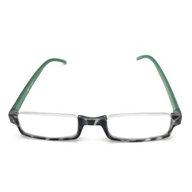 Pink Ribbon Shades The Emma Half Moon Rim Readers Clear Reading Glasses Cheaters for Women +3.00 Green Tortoise