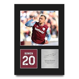 HWC Trading Jarrod Bowen Gifts Printed Signed Autograph Picture for Football Fans and Supporters - A4 Portrait