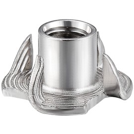 Wensilon 50pcs 3/8"-16 T-nut 304 stainless steel four-jaw - for home, hotel outdoor threaded insertion