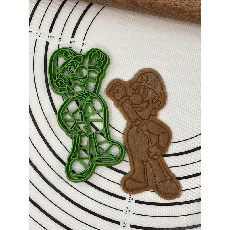 Cool Luigi Cookie Cutter & Mold Produced by 3D Kitchen