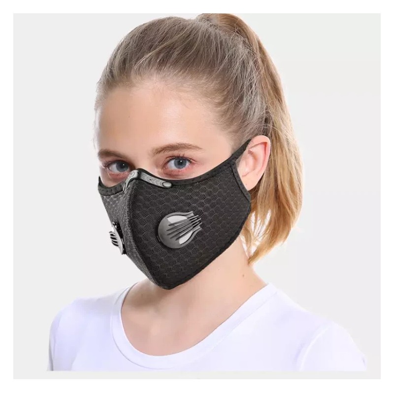 Activated Carbon Air Purifying Face Mask USA Reusable Filter Haze