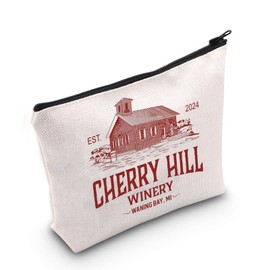 Romantasy Book Inspired Makeup Bag Bookish Gift Book Lover Gift Bookworm Gift (Cherry Hill Bag ca)