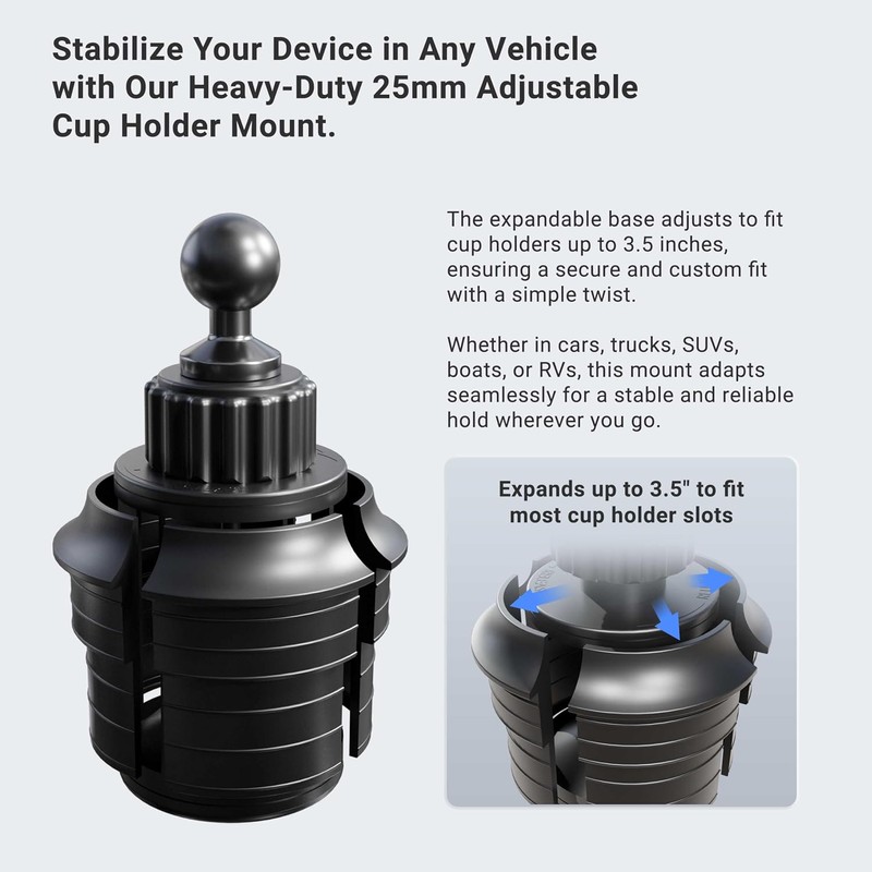 ARKON sprm023 Heavy Duty Soporte de Vaso de Coche Pedestal