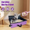 Upgraded Portable Cat Travel Litter Box with Zipped Lid &