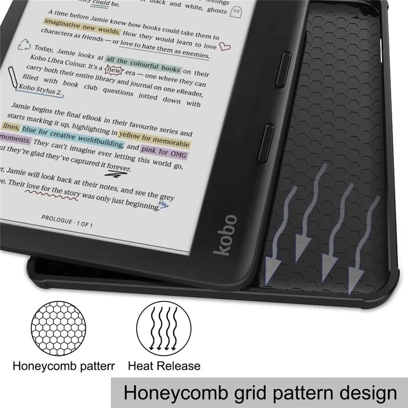Case for Kobo Libra Colour 2024,Electro-weideworld Full Protection Folding Stand