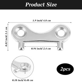2 PCS Boat Gas Cap Key Stainless Steel Boat Fuel Cap Key Marine Boats Gas Fuel Tank Fill Filler Spare Keys Stainless Steel Replacement Keys for Deck Fill Plate Yacht Water Hatch Sewage Cover Switch