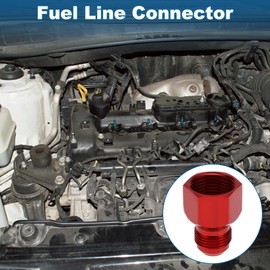 A ABSOPRO Male Flare Reducer Hose Fitting Adapter AN12 Female to AN10 Male Fuel Line Connector Aluminum Red