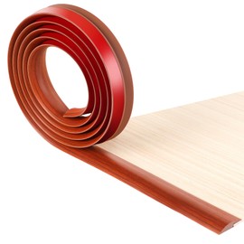 BNELL Floor Transition Strip Self Adhesive-PVC Carpet & Floor Edging Trim Strip,Threshold Transitions Suitable for Threshold Height Less Than 5mm (9.84FT_Red Teak Wood Grain)