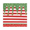 Caspari Stocking Stripe Paper Luncheon Napkins - Two Packs of