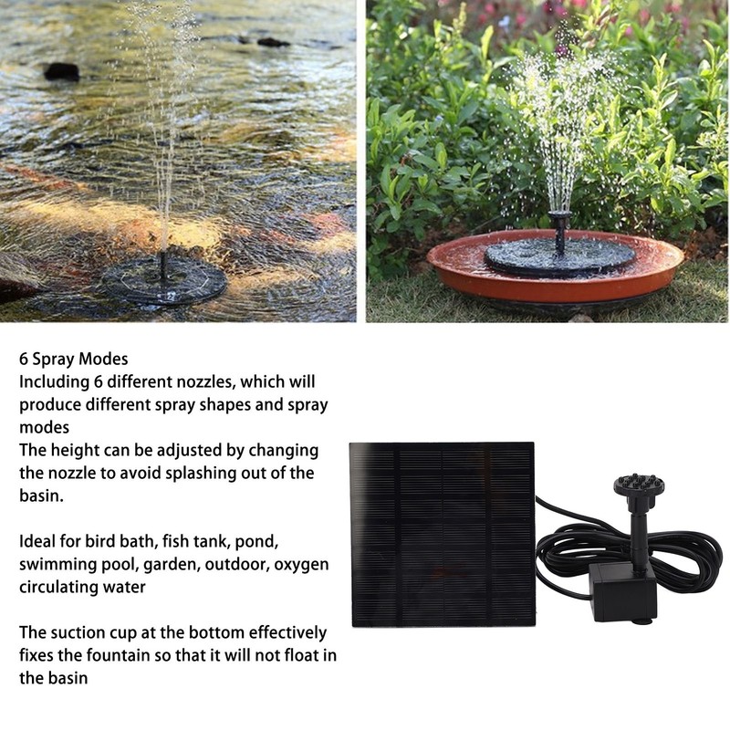 Solar Water Pump Maximum 120cm Head 70cm Height Dry Operation