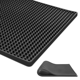 Extra Large Bar Mats for Countertop 16X28'', Thicker Rubber Coffee Bar Mat, Dish Drying Mat, Kitchen Mat for Countertop, Non-slip and Easy to Clean