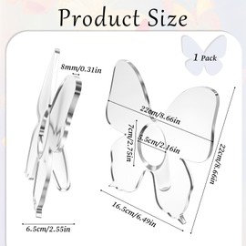 Clear Acrylic Butterfly Vase Clear Butterfly Frame Vases Flower Vases Acrylic Frame Vase Tall for Centerpieces Wedding Home Table Bookshelf Art Decoration