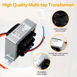 24V 40VA Control Transformer for HVAC/Furnace - Primary120/208/240V to 24V Multi Tap Transformer with Foot Mount, Replacement for 4031F GT446, PF42440 Models (EI Type Isolation)