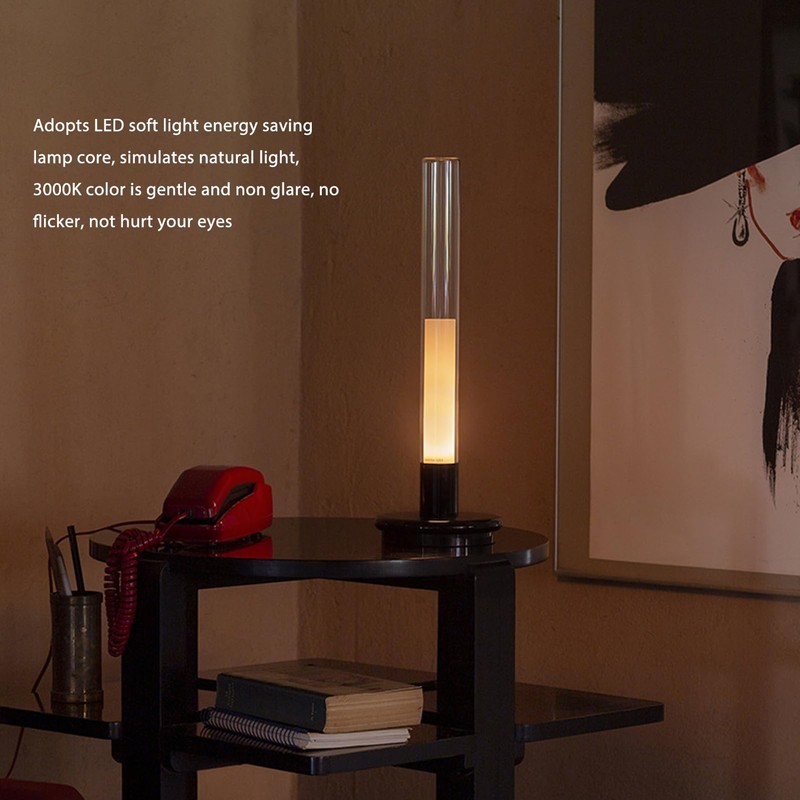 Fockety LED Table Lamp, Soft Light No Stroboscopic Rechargeable Ambient