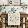 Artoid Mode Flowers Leaves Autumn Table Runner, Seasonal Fall Kitchen
