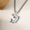 Lattd Fish Necklace 925 Sterling Silver Fish Pendant Necklaces for