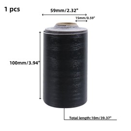 UTALIND 32.8 FT Black Bathroom Wallpaper Mirror Tape Border Peel and Stick Trim, PVC Mirror Frame for Kitchen Tiles (3.9" x 393.7"/10cm x 10m, Black Wood Texture)