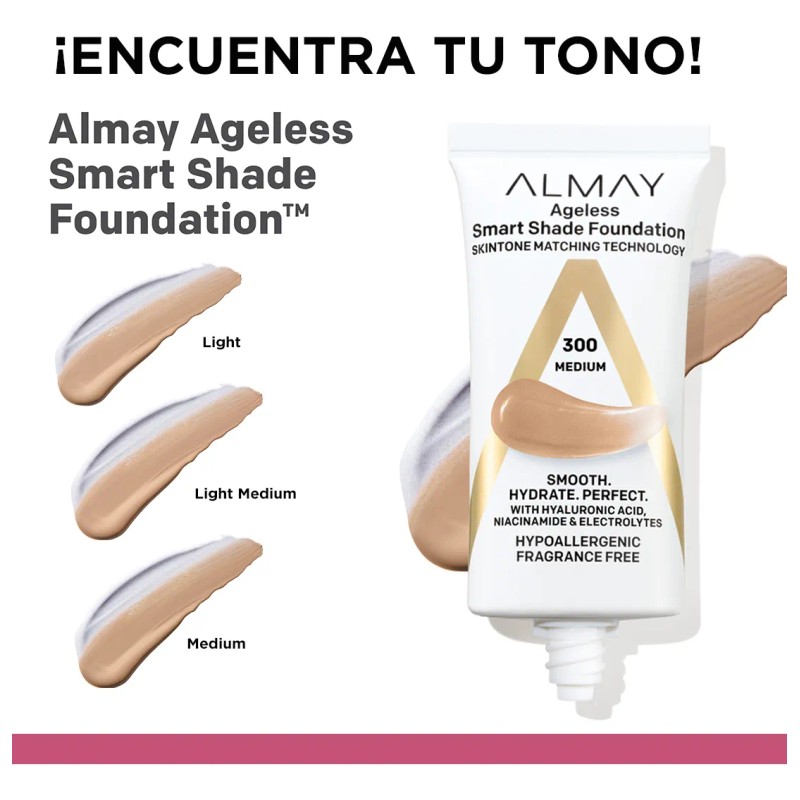 Base de maquillaje líquida Almay Ageless Smart Shade Ageless Foundation