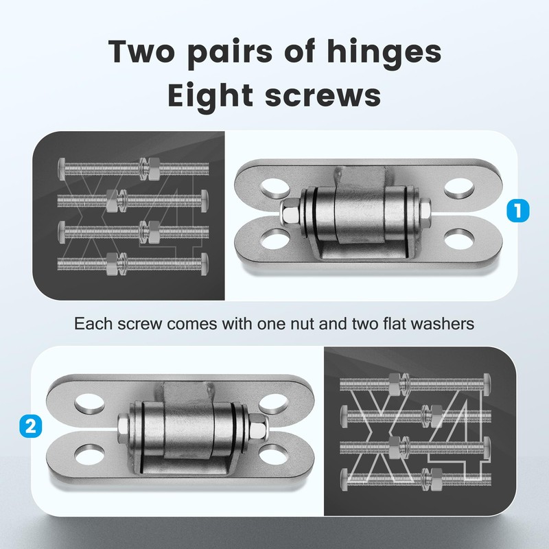 JEXIFY Heavy Duty Gate Hinges with Sealed Bearings and 8