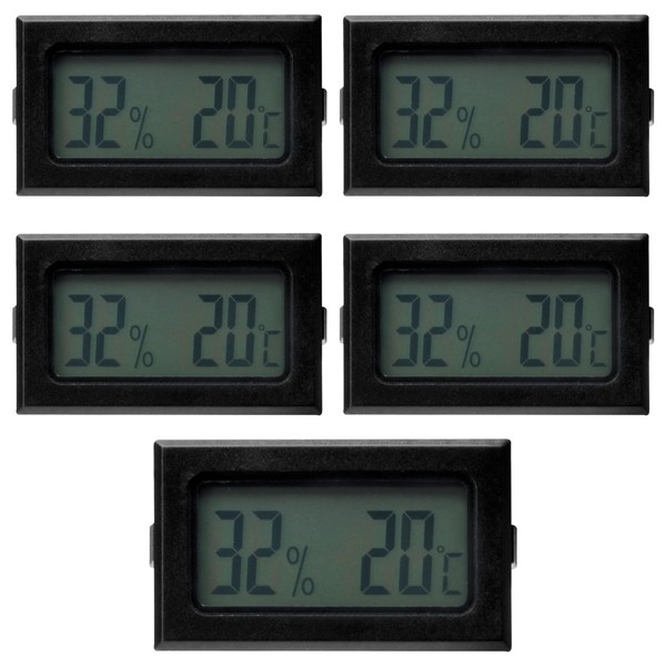 5 x Mini Thermometer & Hygrometer Indoor Digital Humidity Meter