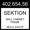 IKEA SEKTION Wall Cabinet Frame White 36x14 3/4x15" 402.654.56