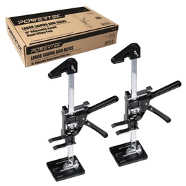 POWERTEC 71912 Labor Saving Arm Jack 2 Pack - 220 lbs Heavy Duty Furniture Lifter, 10" Adjustable Height, for Cabinets, Doors, Appliances, Installation & Home Improvement