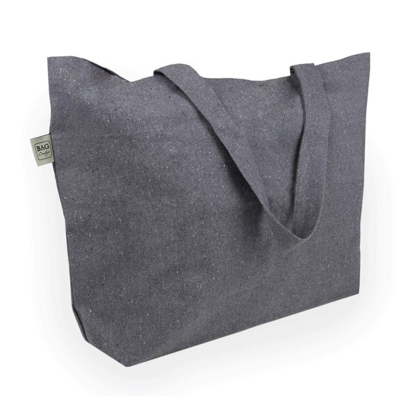 Very Large Tote Bag - Bente | Made from Recycled Cotton | With Thick Fabric | Very Robust | 2 Long Handles | Ideal as a Shopping Bag, Bath Bag, Shopper Handbag, grey mixed, Minimal