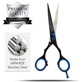 KINZIO Hairdressing Barber Hair Scissor for Professional Hairdressers Barbers Stainless Steel Hair Cutting Shears - for Salon Barbers, Men, Women, Children (6.5")