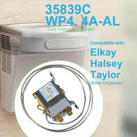 35839C WP4. 4A-AL Cold Control Thermostat Fits for Elkay Halsey Taylor Water Dispenser，Replaces 98773C Water Fountain Cold Control, 50-60Hz Temperature Control Thermostat Regulation