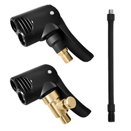 Wgewfhdf 2 Stück Autoventil Adapter Messing, Hochwertiger Adapter Französisches Ventil mit Reifenventil Adapter 8 MM, Robuster Reifenfüllschlauch (17.5 cm) für Auto Reifen Air Chuck, Moto