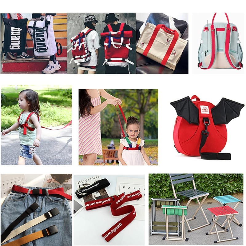 Suncoolla 5M Canvas Cotton Plain Weave Webbing Strap Bag Belt