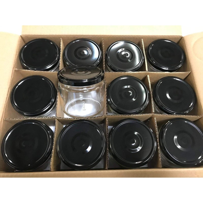 nicebottles Clear Glass Salsa Jars, 12 Oz - Case of