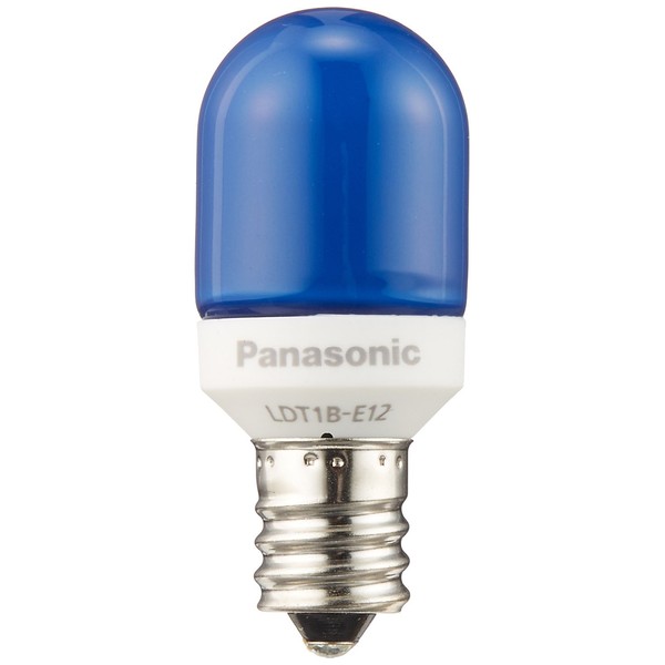パナソニック LED電球 密閉形器具対応 E12口金 青色(0.5W) 装飾電球・T型タイプ LDT1BE12