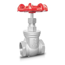 1-1/4" NPT Stainless Steel Gate Valve, Heavy Duty Female x Female Thread Manual Rotary Sluice Valve with Wheel Handle for Water, Oil, Gas, Industrial Plumbing, and HVAC Systems (1-1/4", DN32)